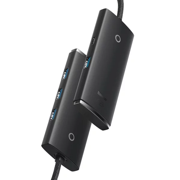 Baseus Lite Series Hub 4in1 USB to 4x USB 3.0, 25cm (Black) - Image 3