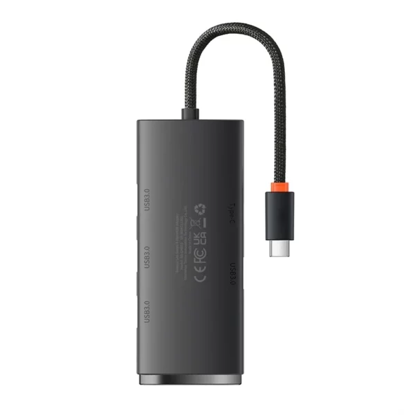 Baseus Lite Series Hub 4in1 USB-C to 4x USB 3.0 + USB-C, 25cm (Black) - Image 2