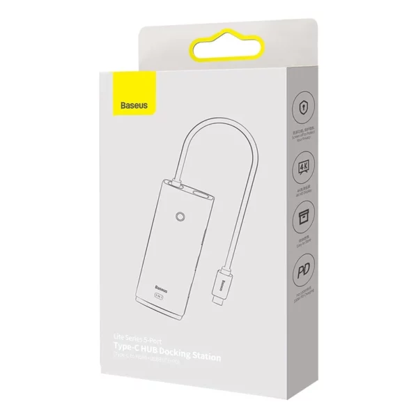 Baseus Lite Series Hub 5w1 USB-C to 3x USB 3.0 + USB-C + HDMI (black) - Image 8