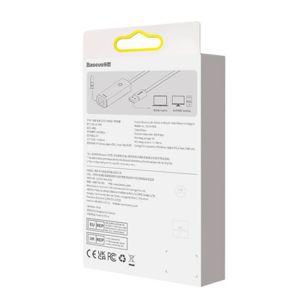 Baseus Lite Series USB to RJ45 network adapter, 100Mbps (black) - Image 8