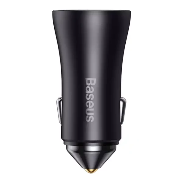 Baseus Golden Contactor Pro car charger, 2x USB-C, 40W (Dark Gray) - Image 3