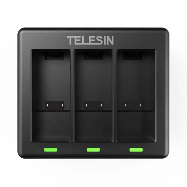 Telesin three-channel charger + 2 batteries for GoPro Hero 9 / 10 / 11 / 12 (GP-BTR-903-B) - Image 4