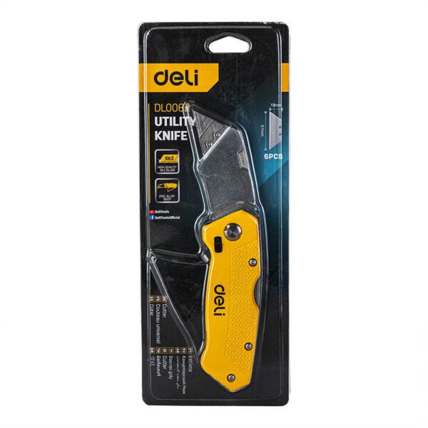 Utility Knife Deli Tools EDL006Z (yellow) - Image 3