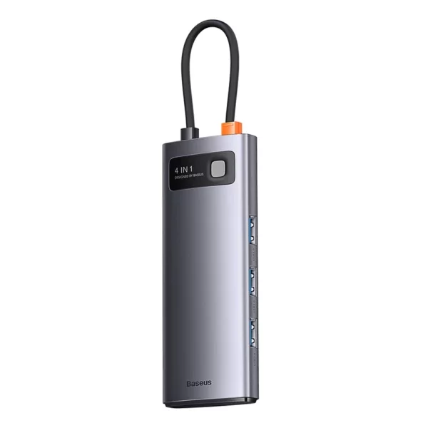 Hub 4in1 Baseus Metal Gleam Series, USB-C to 4x USB 3.0 - Image 3