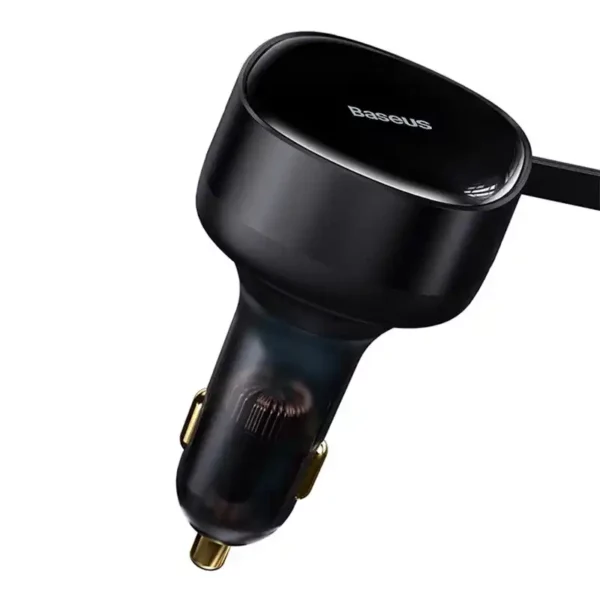 Car Charger Baseus Enjoyment with cable USB-C + Lightning 3A, 30W (Black) - Image 3