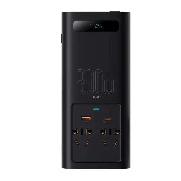 Power Inverter Baseus 300W (220V CN/EU) (black) - Image 2