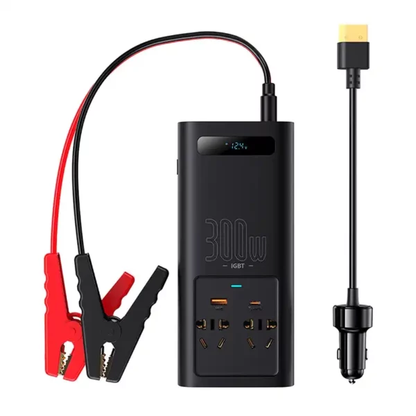 Power Inverter Baseus 300W (220V CN/EU) (black) - Image 7
