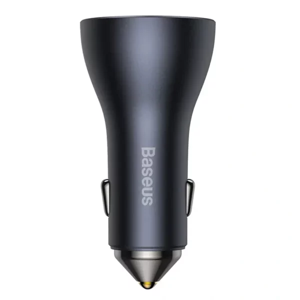 Car charger Baseus Golden Contactor Pro, 2x USB-C, 1x USB, 65W (grey) - Image 3