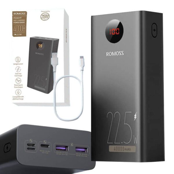 Powerbank Romoss PEA40PF 40000mAh, 22.5W (black) - Image 3