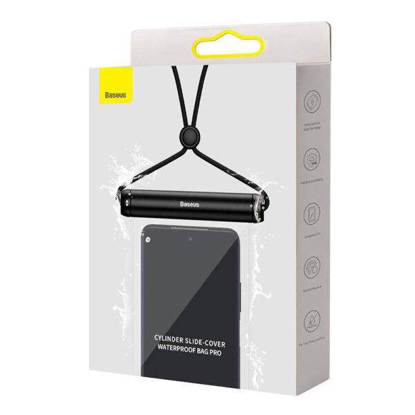 Baseus Cylinder Slide-cover waterproof smartphone bag (black) - Image 5