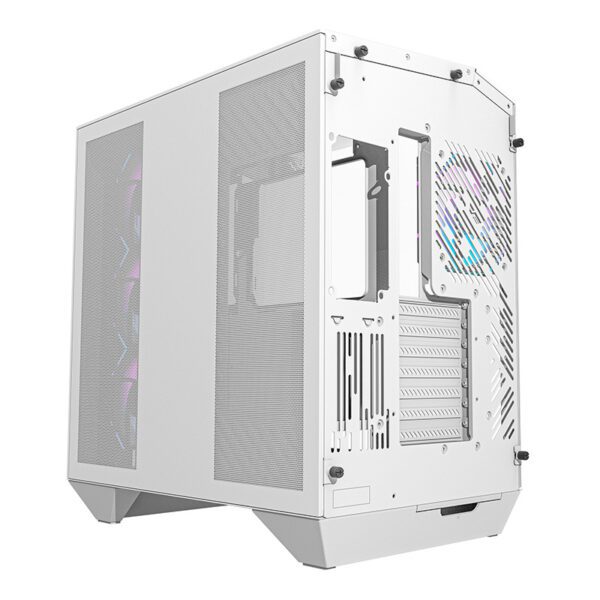 Darkflash DY470 computer case (white) + 4 fans + GPU bracket - Image 7