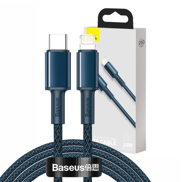 Baseus High Density Braided Cable Type-C to Lightning, PD,  20W,  2m (blue) - Image 12