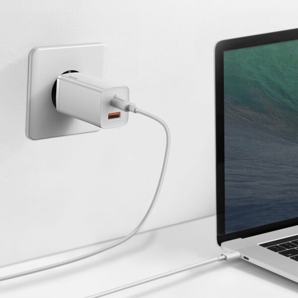 Quick Travel Charger Baseus GaN2 Lite USB+C 65W EU (white) - Image 7