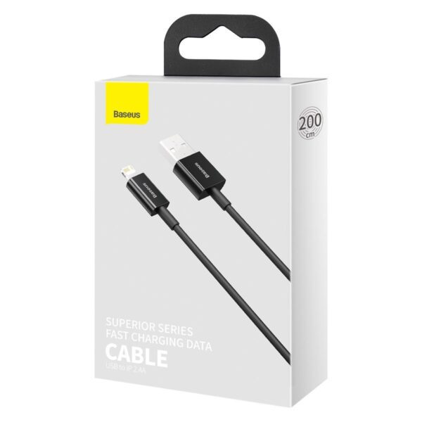Baseus Superior Series Cable USB to iP 2.4A 2m (black) - Image 11