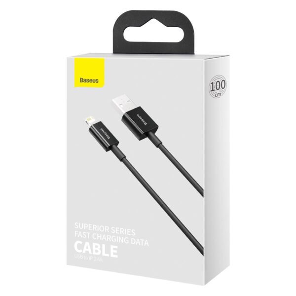 Baseus Superior Series Cable USB to iP 2.4A 1m (black) - Image 11