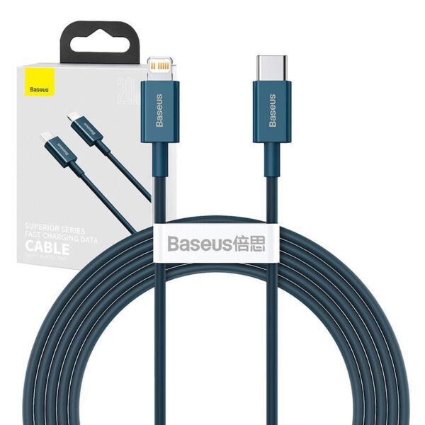 Baseus Superior Series Cable USB-C to iP, 20W, PD, 2m (blue) - Image 12