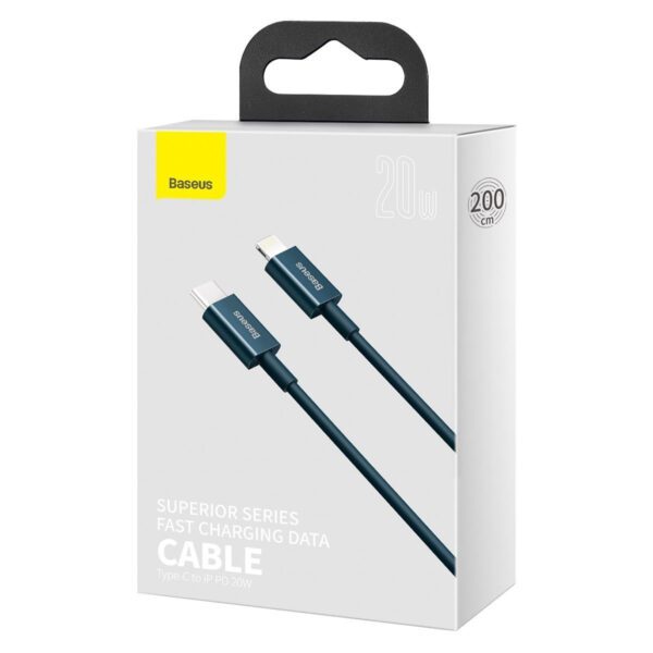 Baseus Superior Series Cable USB-C to iP, 20W, PD, 2m (blue) - Image 10