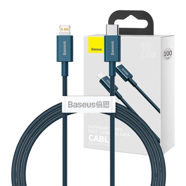 Baseus Superior Series Cable USB-C to iP, 20W, PD, 1m (blue) - Image 12