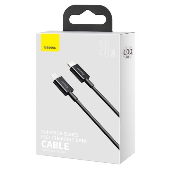 Baseus Superior Series Cable USB-C to iP, 20W, PD, 1m (black) - Image 11