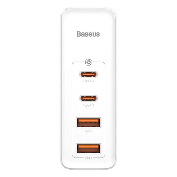 Travel Charger Baseus GaN2 Pro Quick  2x USB + 2x USB-C, 100W, EU (white) - Image 5