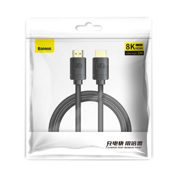 Baseus High Definition Series HDMI 2.1 cable, 8K 60Hz, 3D, HDR, 48Gbps, 1m (black) - Image 9