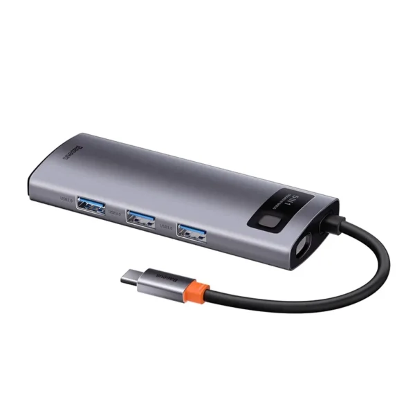 Hub 5in1 Baseus Metal Gleam Series, USB-C to 3x USB 3.0 + HDMI + USB-C PD - Image 4