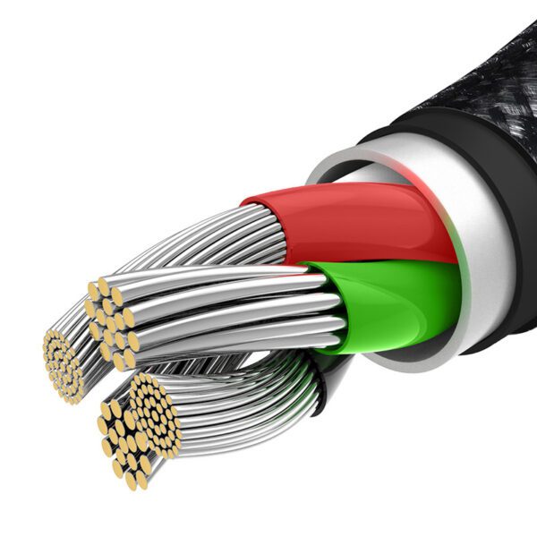 USB cable 3in1 Baseus Tungsten Gold, USB to micro USB / USB-C / Lightning, 3.5A, 1.5m (black) - Image 4