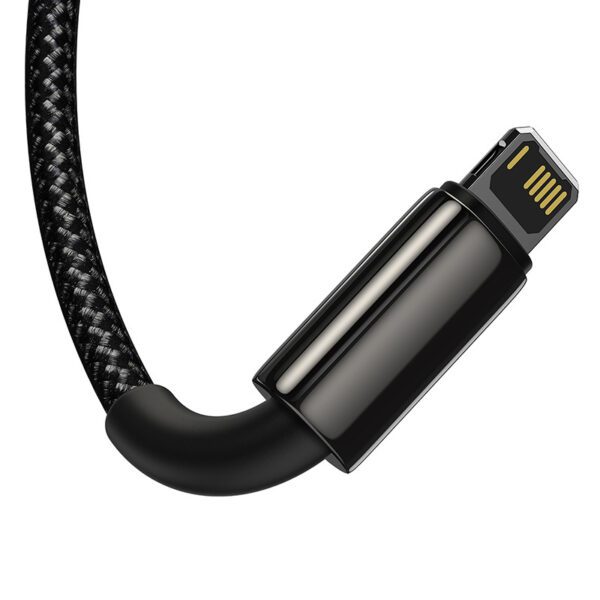 USB cable 3in1 Baseus Tungsten Gold, USB to micro USB / USB-C / Lightning, 3.5A, 1.5m (black) - Image 5