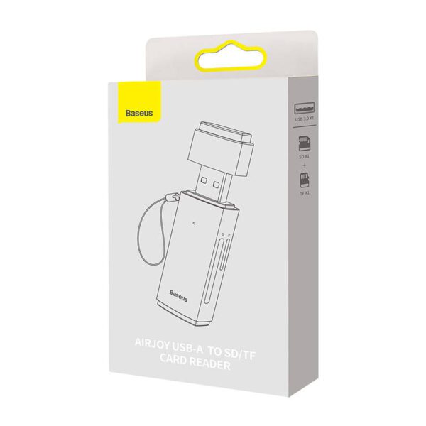 Baseus Lite Series SD/TF memory card reader, USB (gray) - Image 8