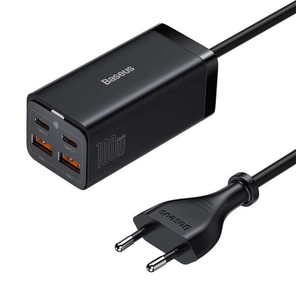 Baseus GaN3 Pro wall charger 2xUSB-C + 2xUSB, 100W (black) - Image 9