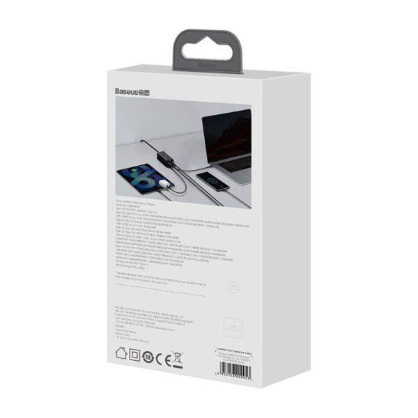 Baseus GaN3 Pro wall charger 2xUSB-C + 2xUSB, 100W (black) - Image 8