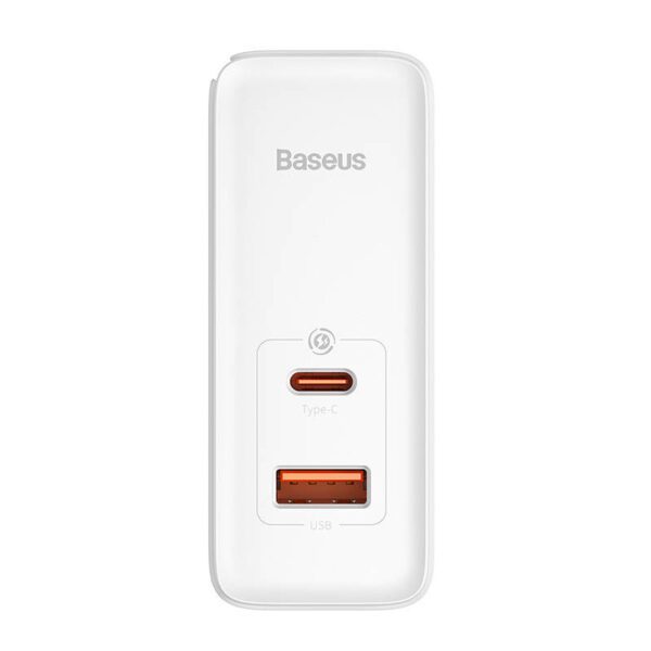 Wall charger Baseus GaN5 Pro USB-C + USB, 100W + 1m cable (white) - Image 5