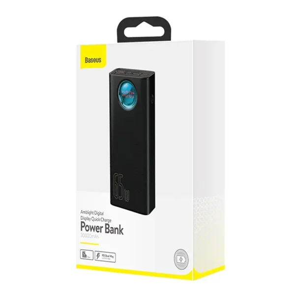 Powerbank Baseus Amblight 30000mAh, 4xUSB, USB-C, 65W (black) - Image 8
