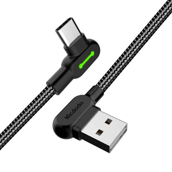 USB to USB-C cable Mcdodo CA-5280 LED, 1.8m (black) - Image 3