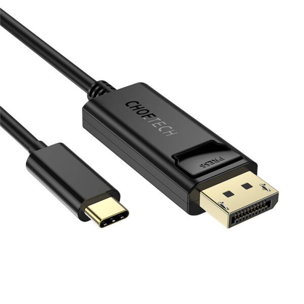 USB-C to Display Port cable Choetech XCP-1801BK, unidirectional, 4K, 1.8m (black) - Image 2