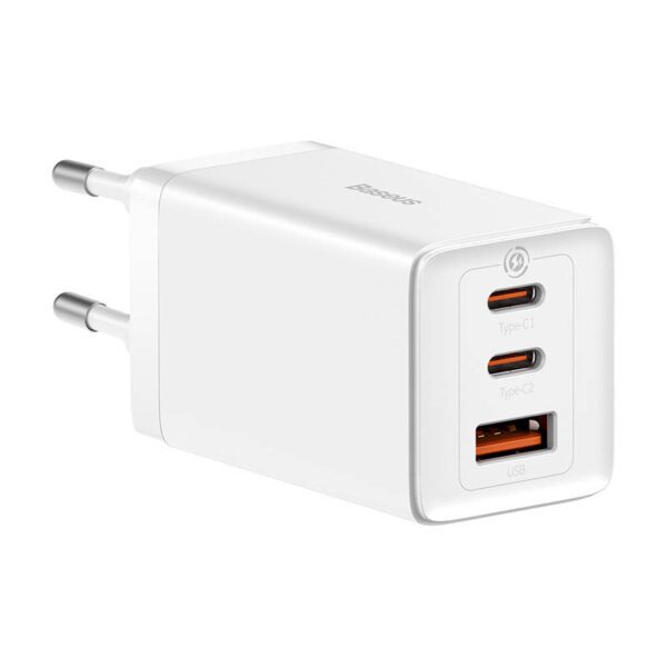 Wall charger Baseus GaN5 Pro 2xUSB-C + USB, 65W (white) - Image 2