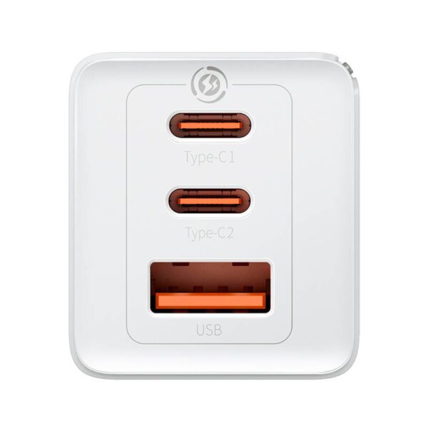 Wall charger Baseus GaN5 Pro 2xUSB-C + USB, 65W (white) - Image 6