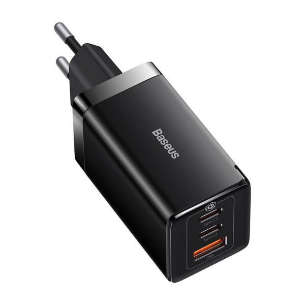 Wall charger Baseus GaN5 Pro 2xUSB-C + USB, 65W (black) - Image 2