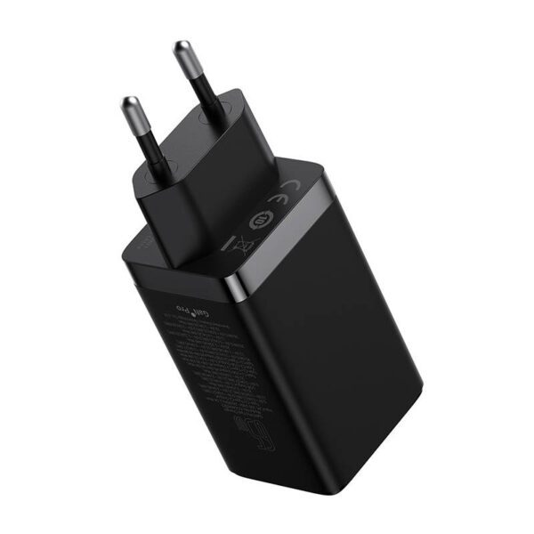 Wall charger Baseus GaN5 Pro 2xUSB-C + USB, 65W (black) - Image 4