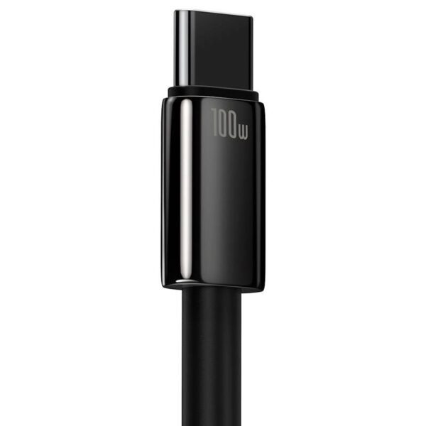 Baseus Tungsten Gold Cable USB to USB-C, 100W, 2m (black) - Image 3