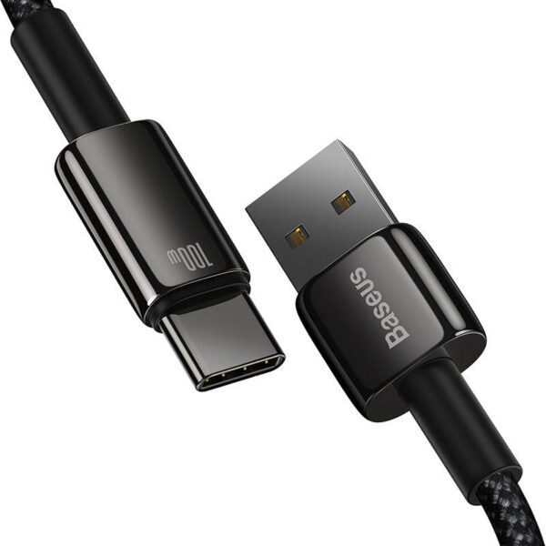 Baseus Tungsten Gold Cable USB to USB-C, 100W, 2m (black) - Image 6
