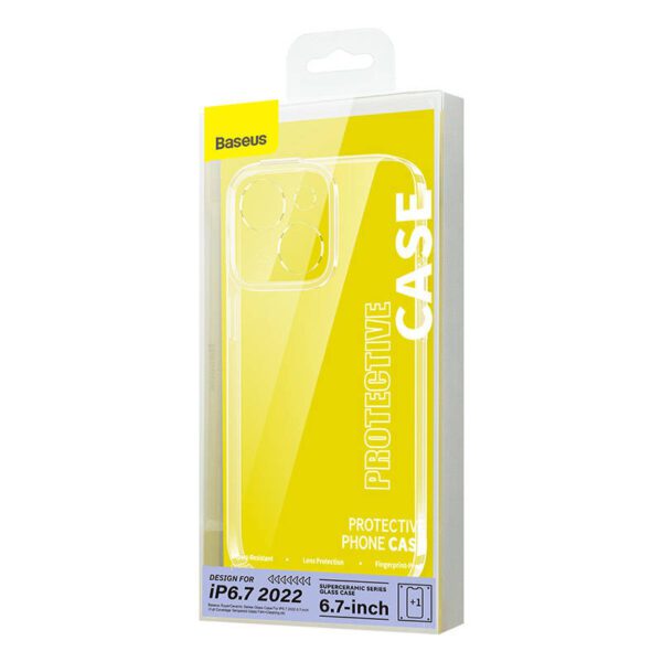 Baseus SuperCeramic Transparent Glass Case and Tempered Glass set for iPhone 14 Plus - Image 8