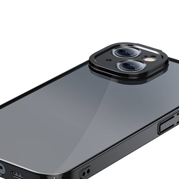 Baseus Glitter Transparent Case and Tempered Glass set for iPhone 14 Plus (black) - Image 5