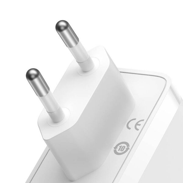 Wall charger Baseus GaN5 Pro 2xUSB-C + USB, 140W (white) - Image 3