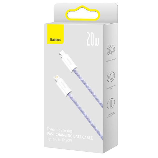 USB-C cable for Lightning Baseus Dynamic 2 Series, 20W, 1m (purple) - Image 5