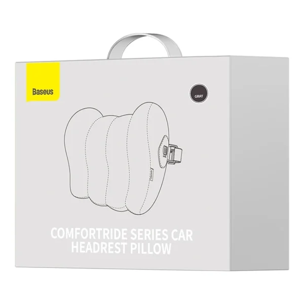 Car Headrest Mounted Pillow Baseus Comfort Ride (Grey) - Image 6