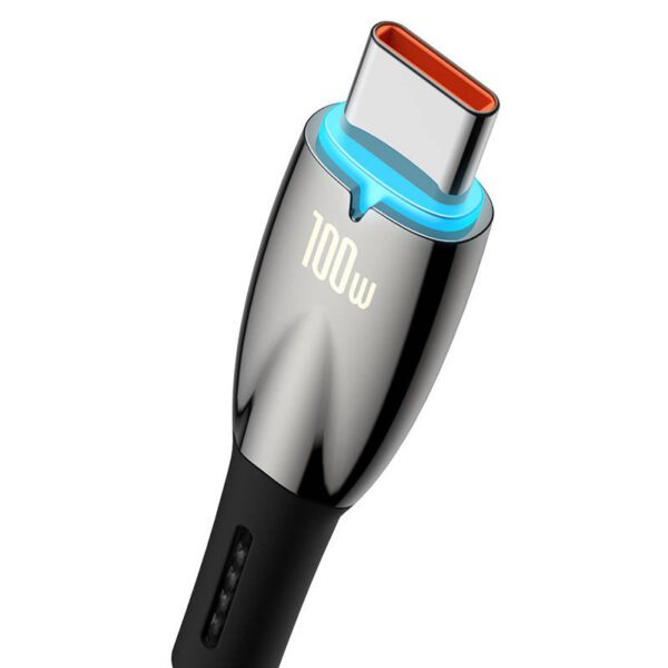 USB cable for USB-C Baseus Glimmer Series, 100W, 1m (Black) - Image 3