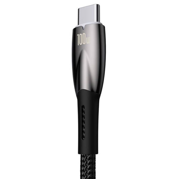 USB cable for USB-C Baseus Glimmer Series, 100W, 1m (Black) - Image 2