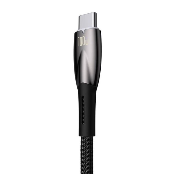USB cable for USB-C Baseus Glimmer Series, 100W, 2m (Black) - Image 4