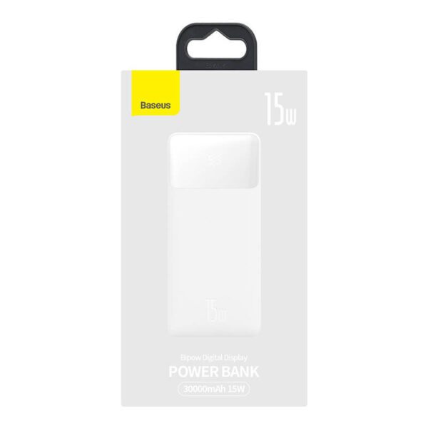 Powerbank Baseus Bipow 30000mAh, 15W (white) - Image 8